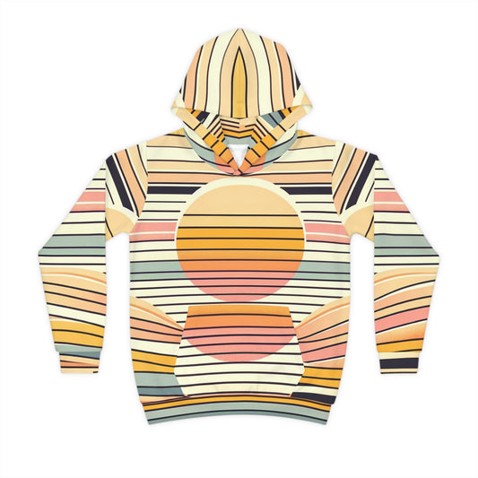 Kids Retro Sunset Stripes Hoodie