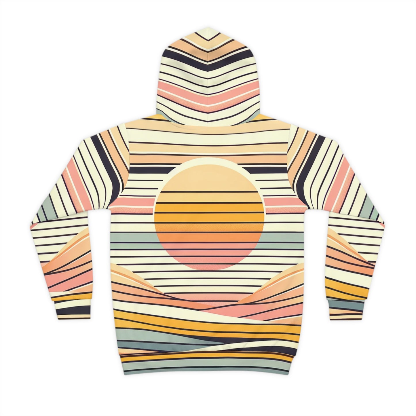 Kids Retro Sunset Stripes Hoodie