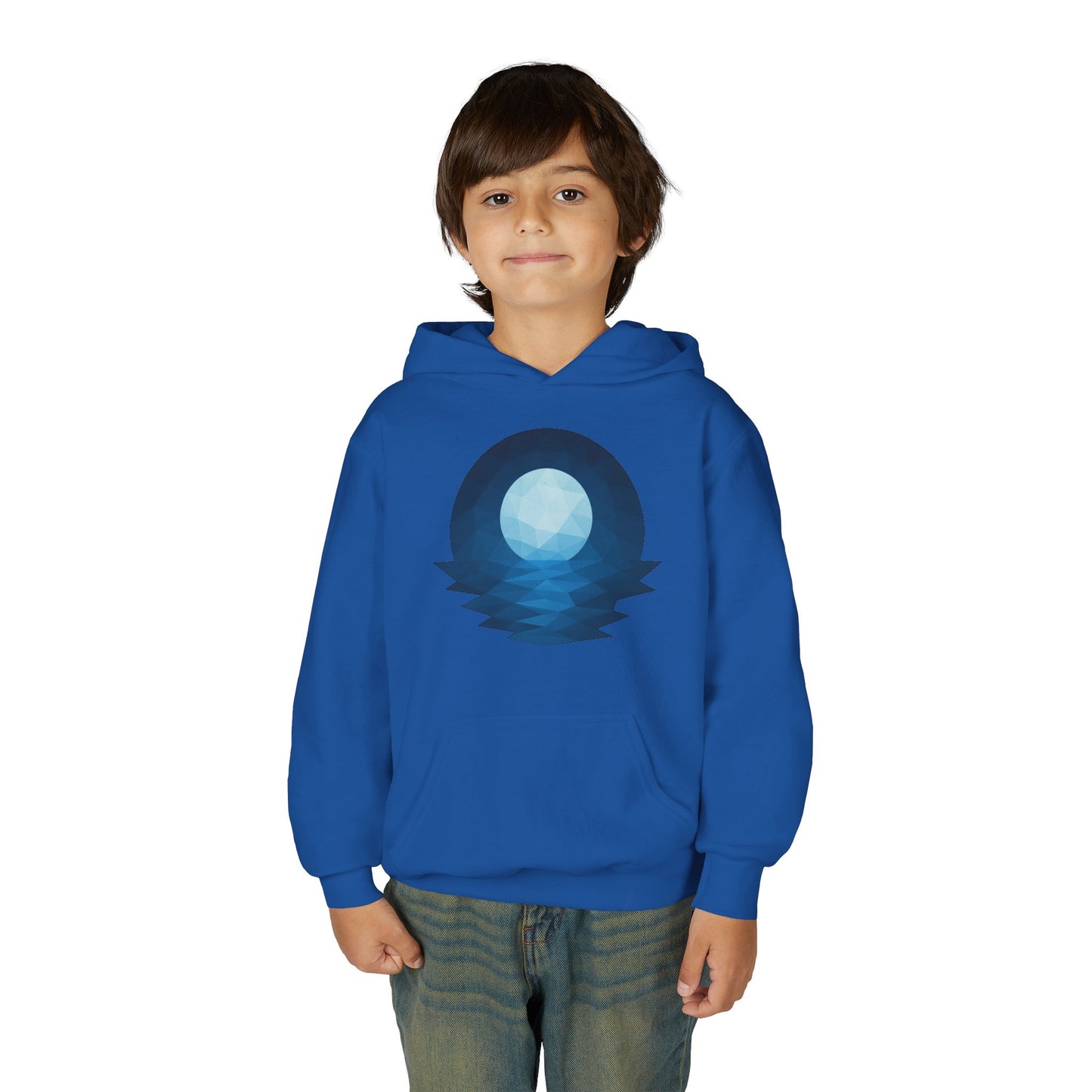 Kids Blue Moon Geometric Hoodie