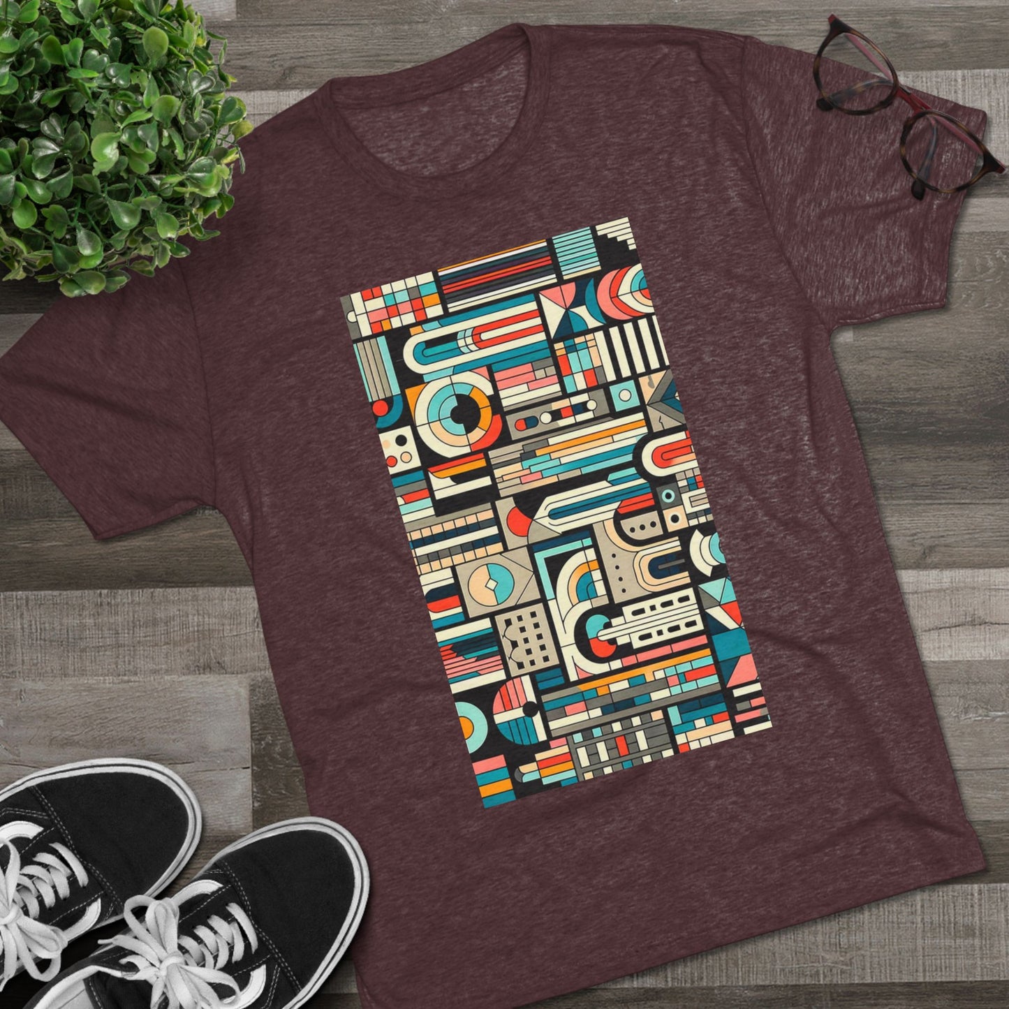 Adult Geometric Cityscape T-Shirt