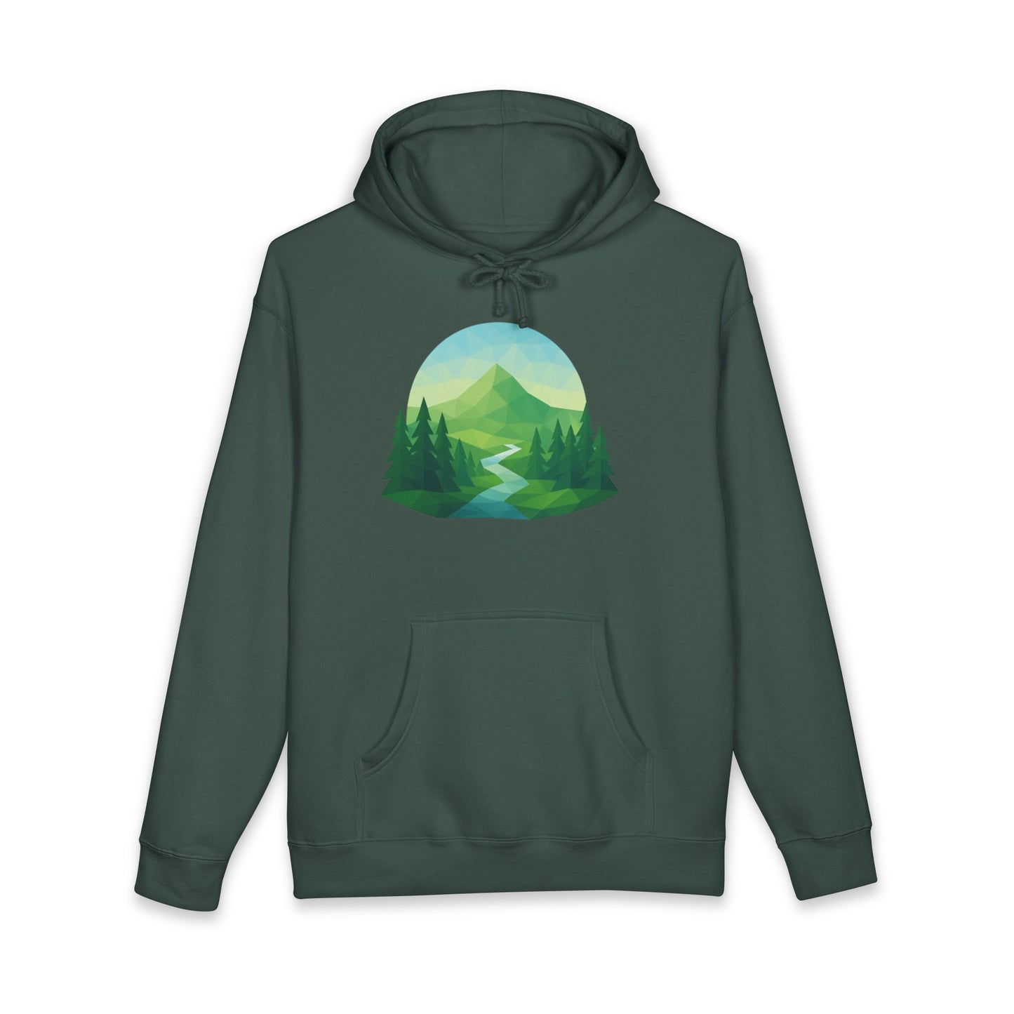 Adult Mountain Path Geometric Hoodie