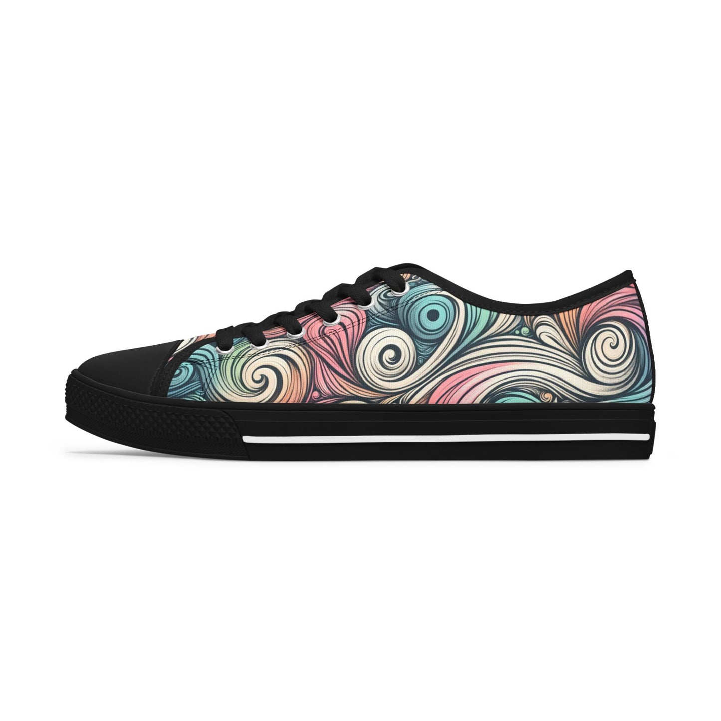 Women's Pastel Swirl Low-Top Sneakers