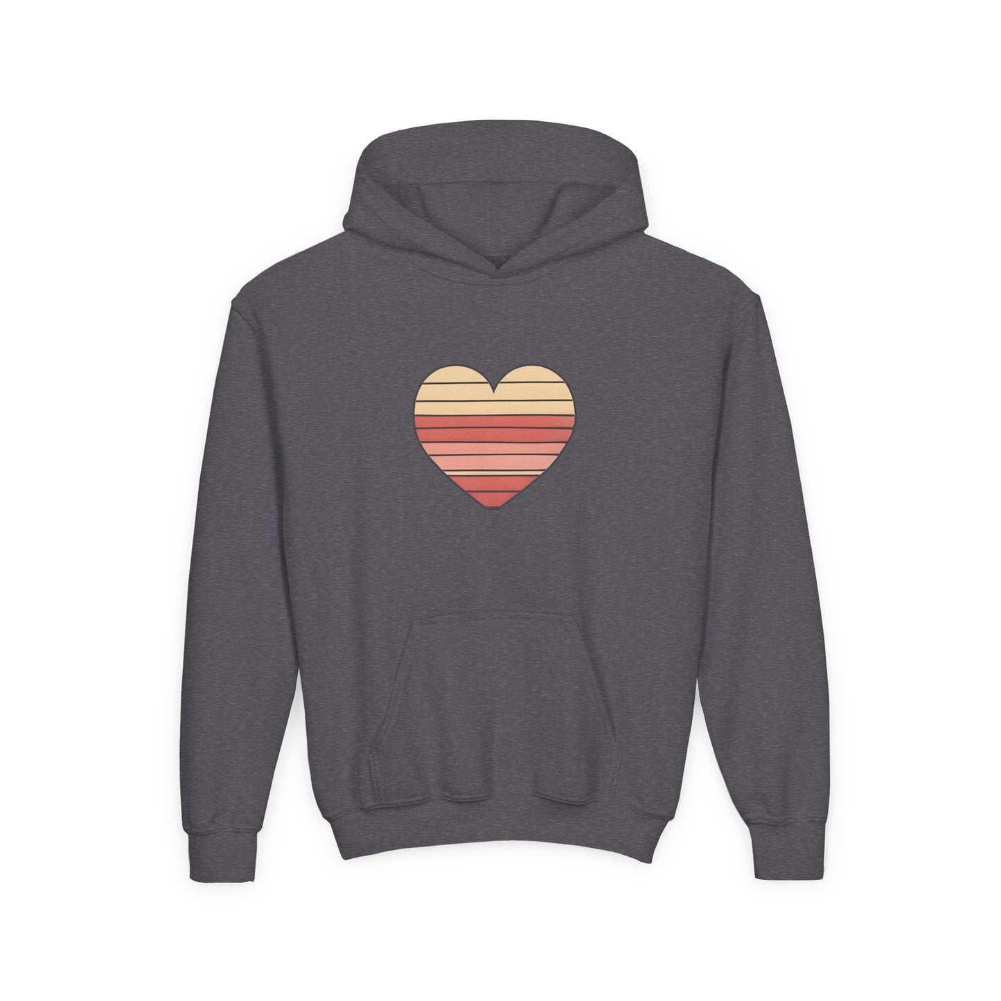 Kids' Valentine's Day Retro Heart Hoodie