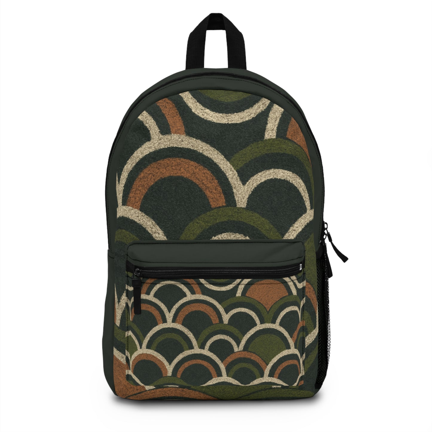 Boho Deco Olive Scallop Backpack