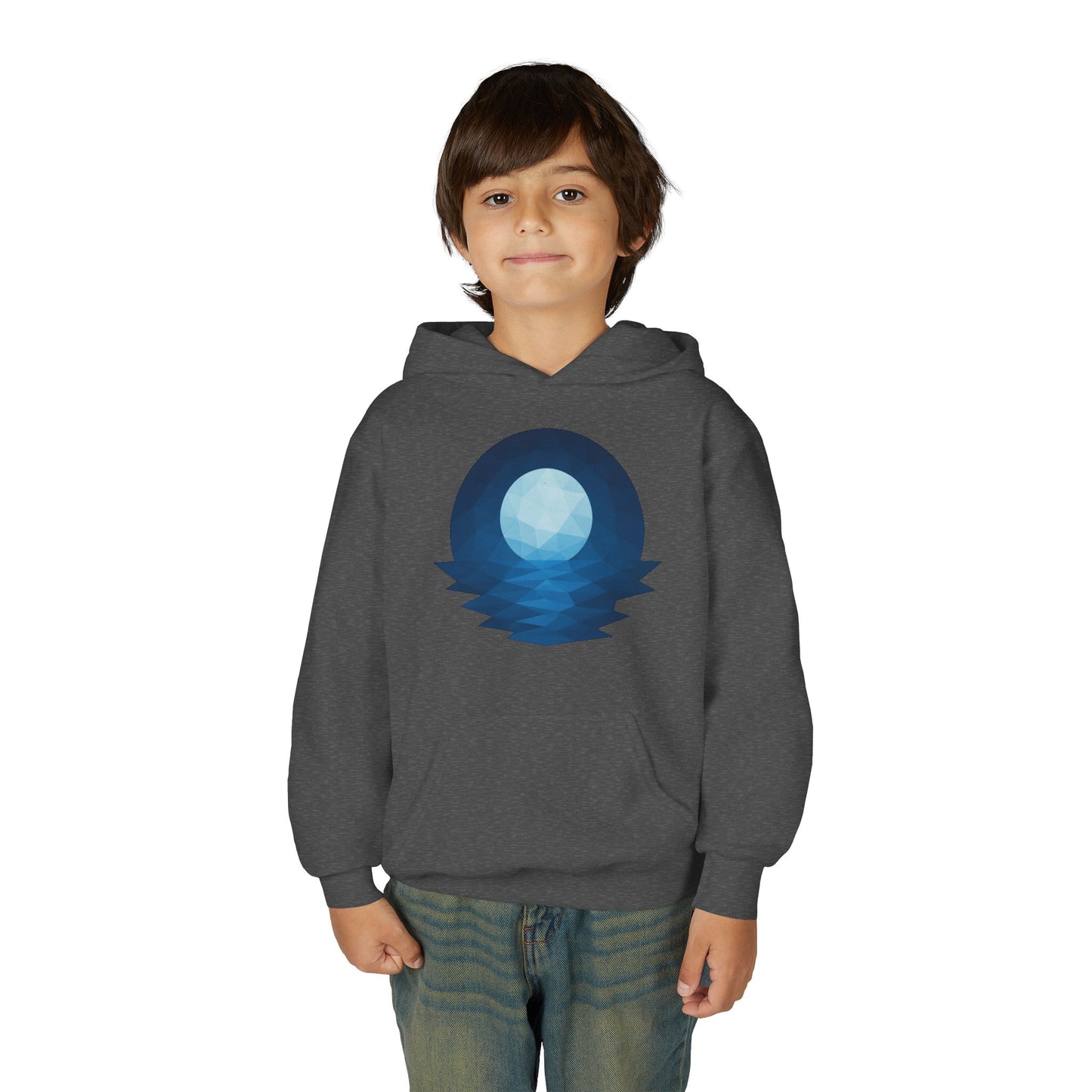 Kids Blue Moon Geometric Hoodie