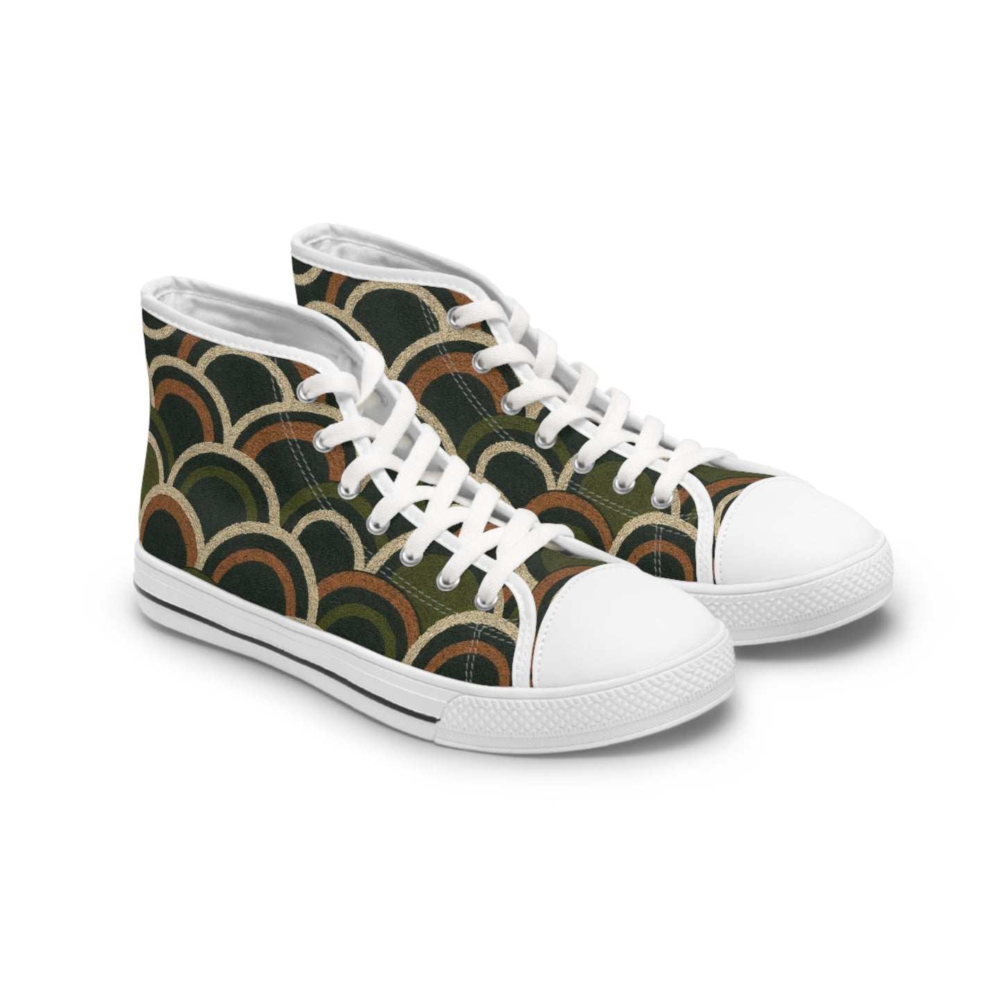 Women's Boho Deco Olive Scallop High Top Sneakers
