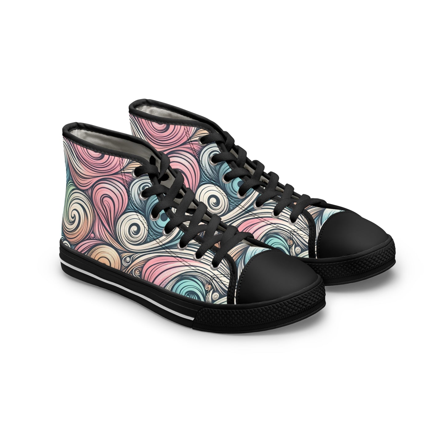 Women's Pastel Swirl High-Top Sneakers