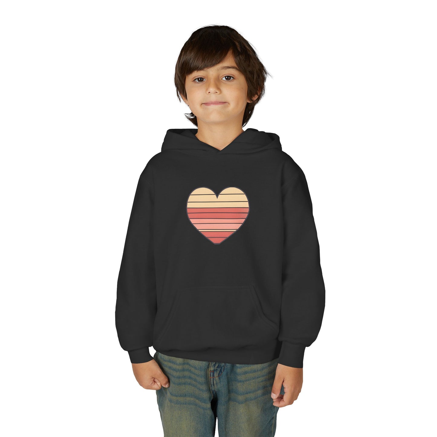 Kids' Valentine's Day Retro Heart Hoodie