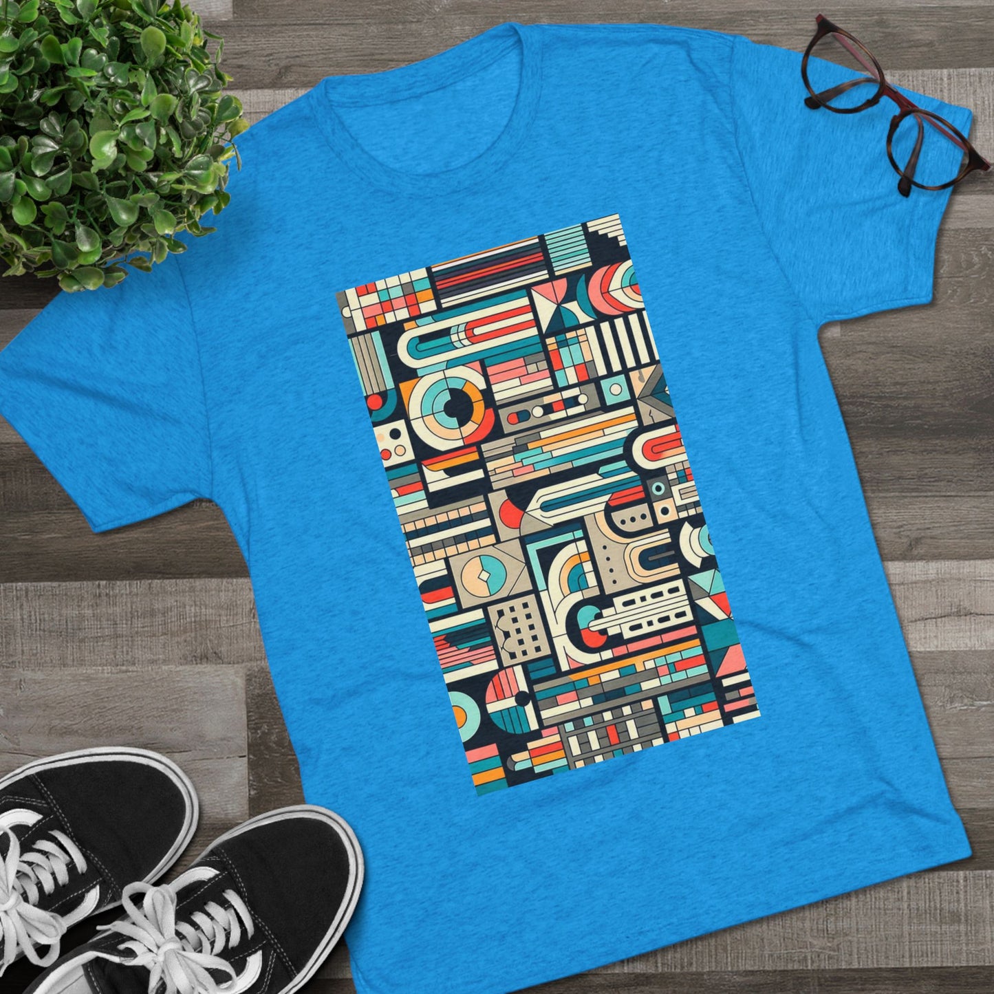 Adult Geometric Cityscape T-Shirt