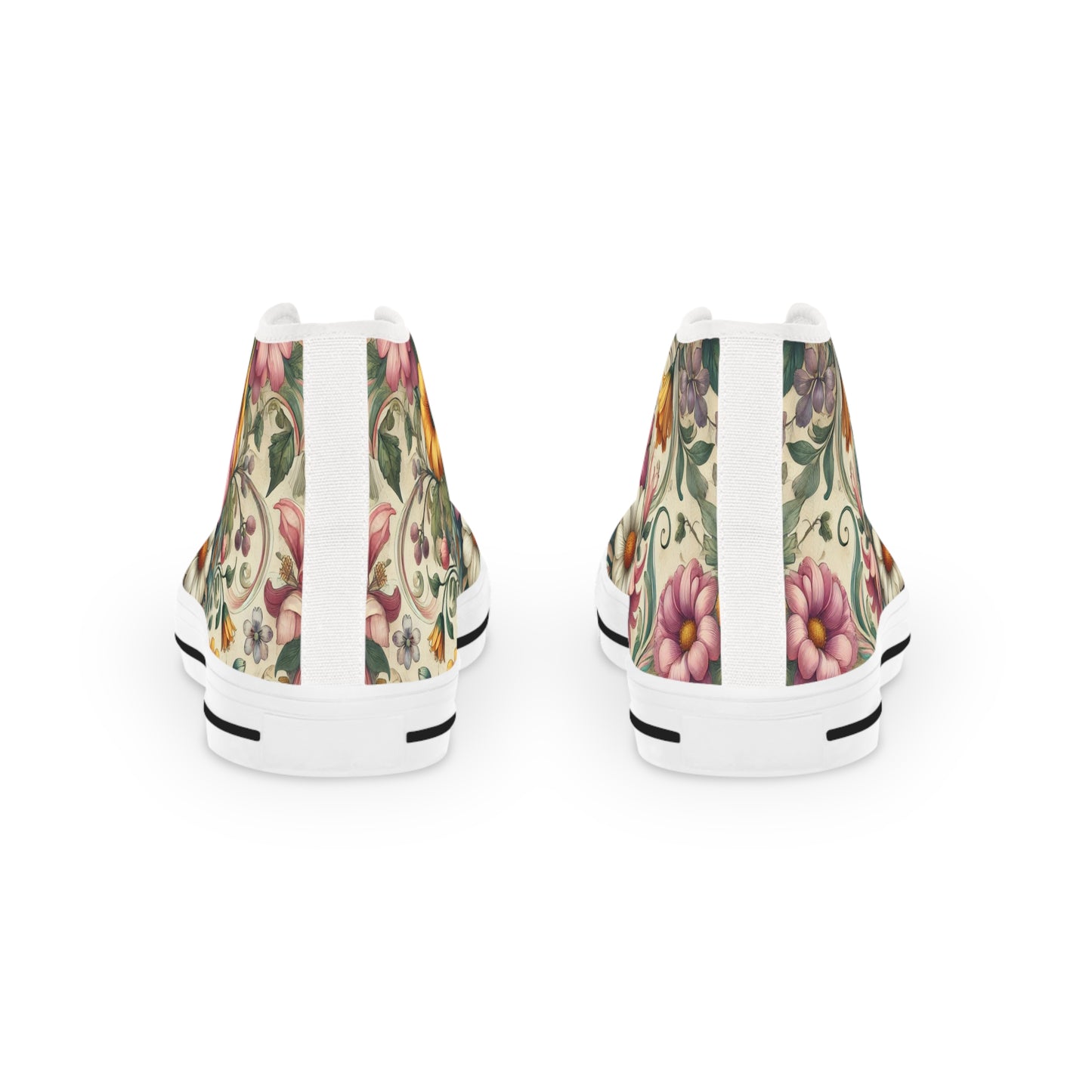 Men's Floral Vintage High Top Sneakers