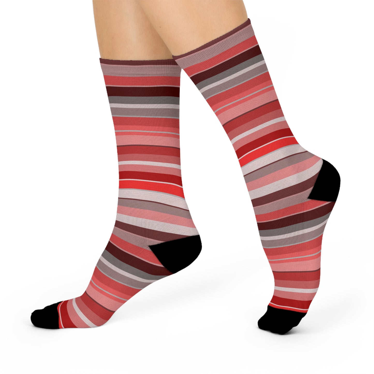 Berry Stripe Crew Socks