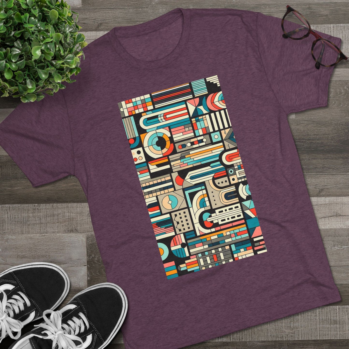 Adult Geometric Cityscape T-Shirt