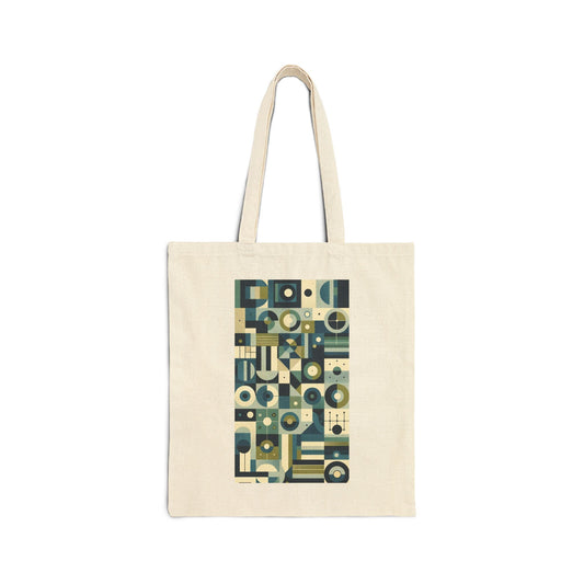 Geometric Blue Print Tote