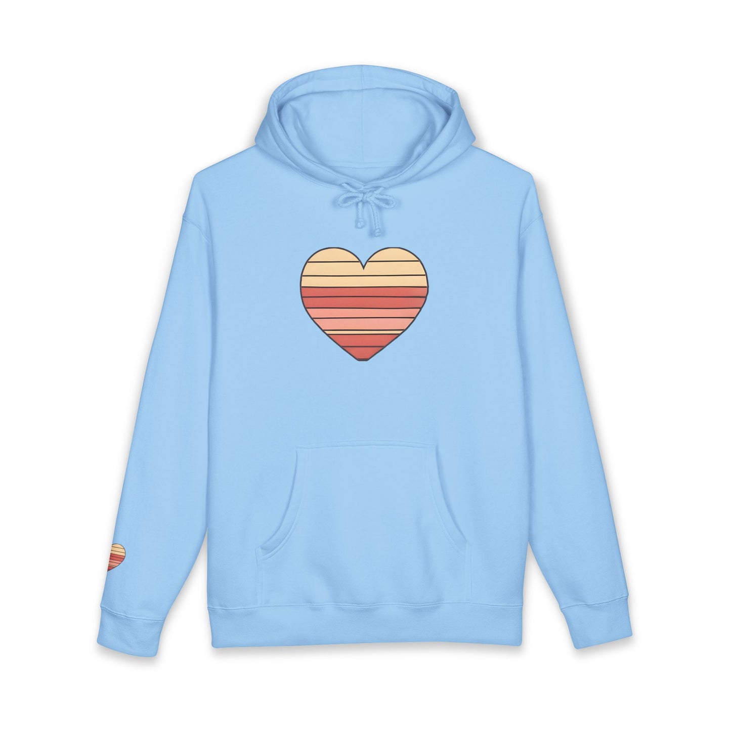 Adult Valentine's Day Retro Heart Hoodie
