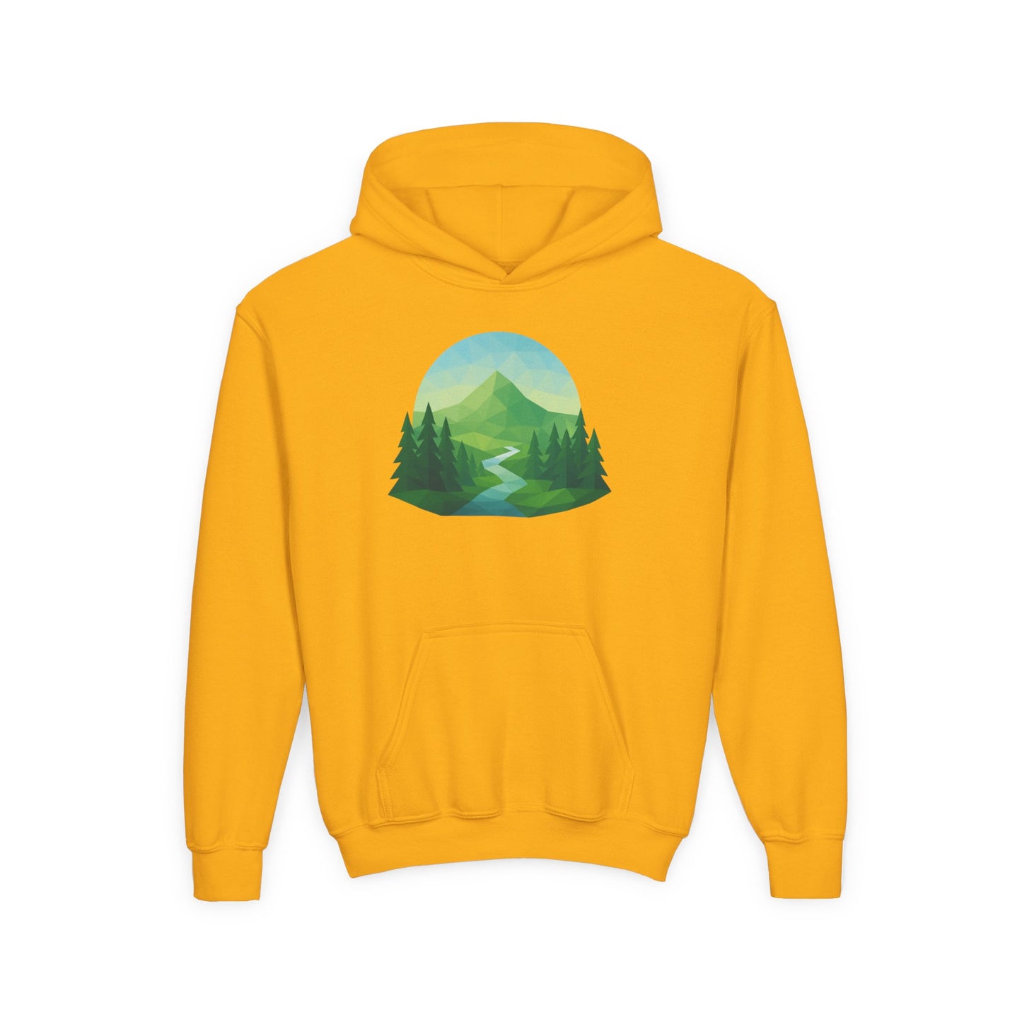 Kids Mountain Path Geometric Hoodie