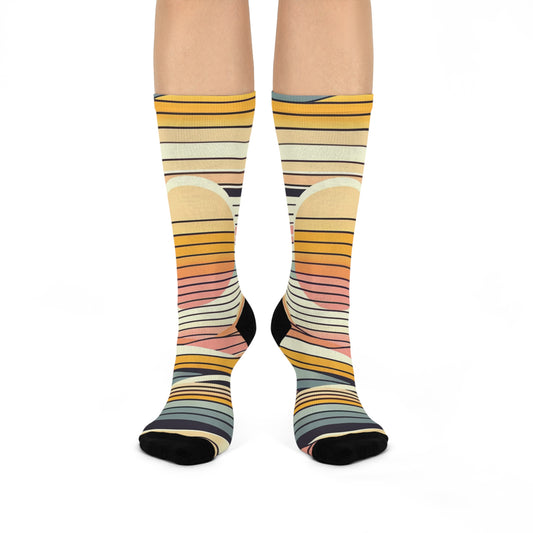 Retro Sunset Crew Socks