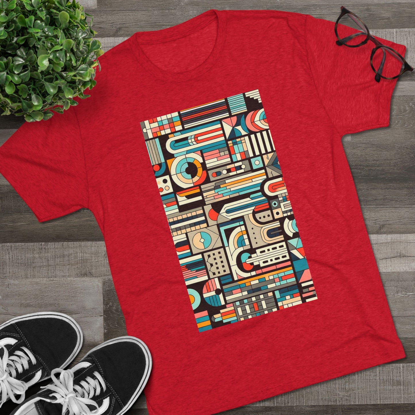 Adult Geometric Cityscape T-Shirt