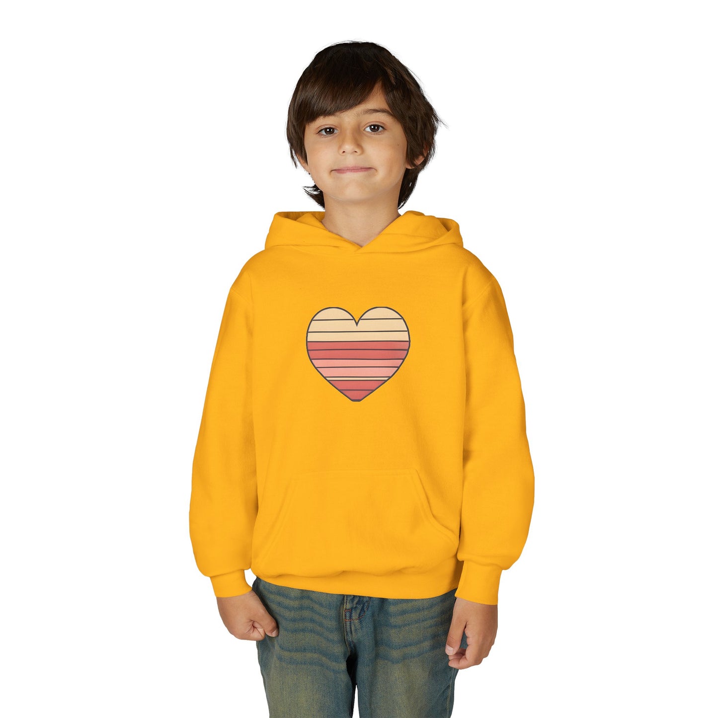 Kids' Valentine's Day Retro Heart Hoodie