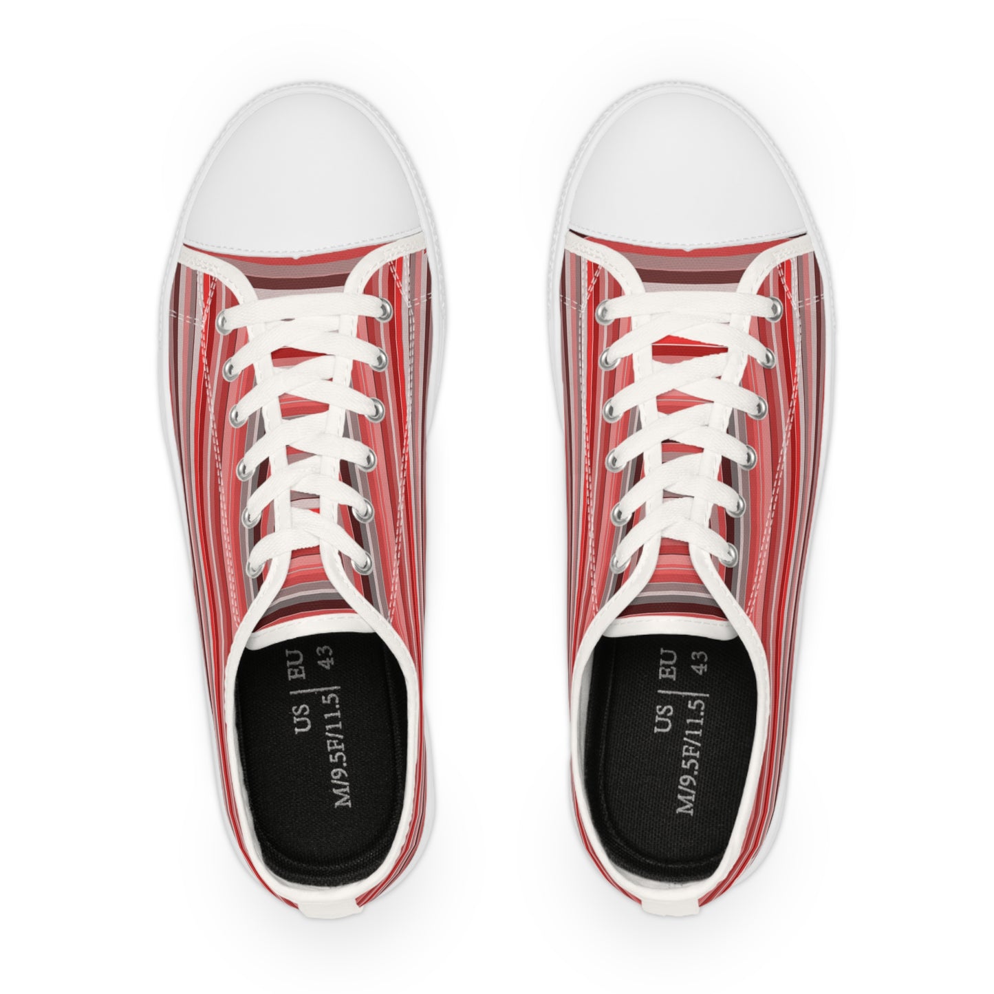 Men's Berry Stripe Low Top Sneakers