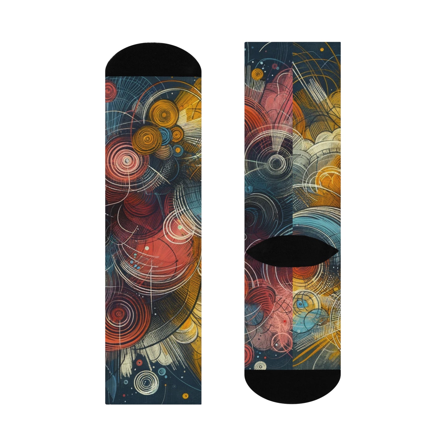 Spiral Elegance Crew Socks