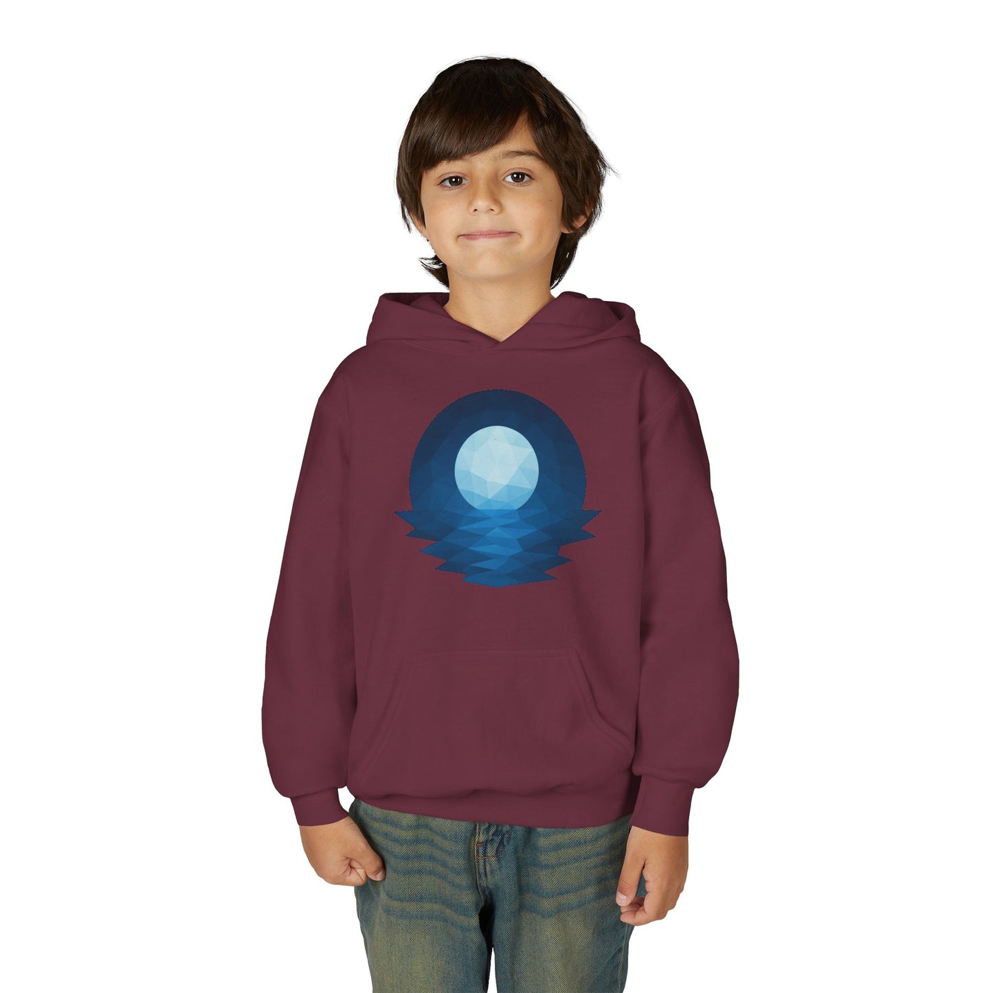 Kids Blue Moon Geometric Hoodie